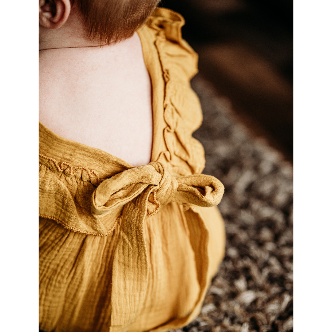 Yellow Ruffled Romper