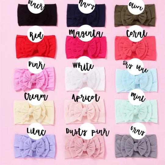 Double Bow Nylon Headbands