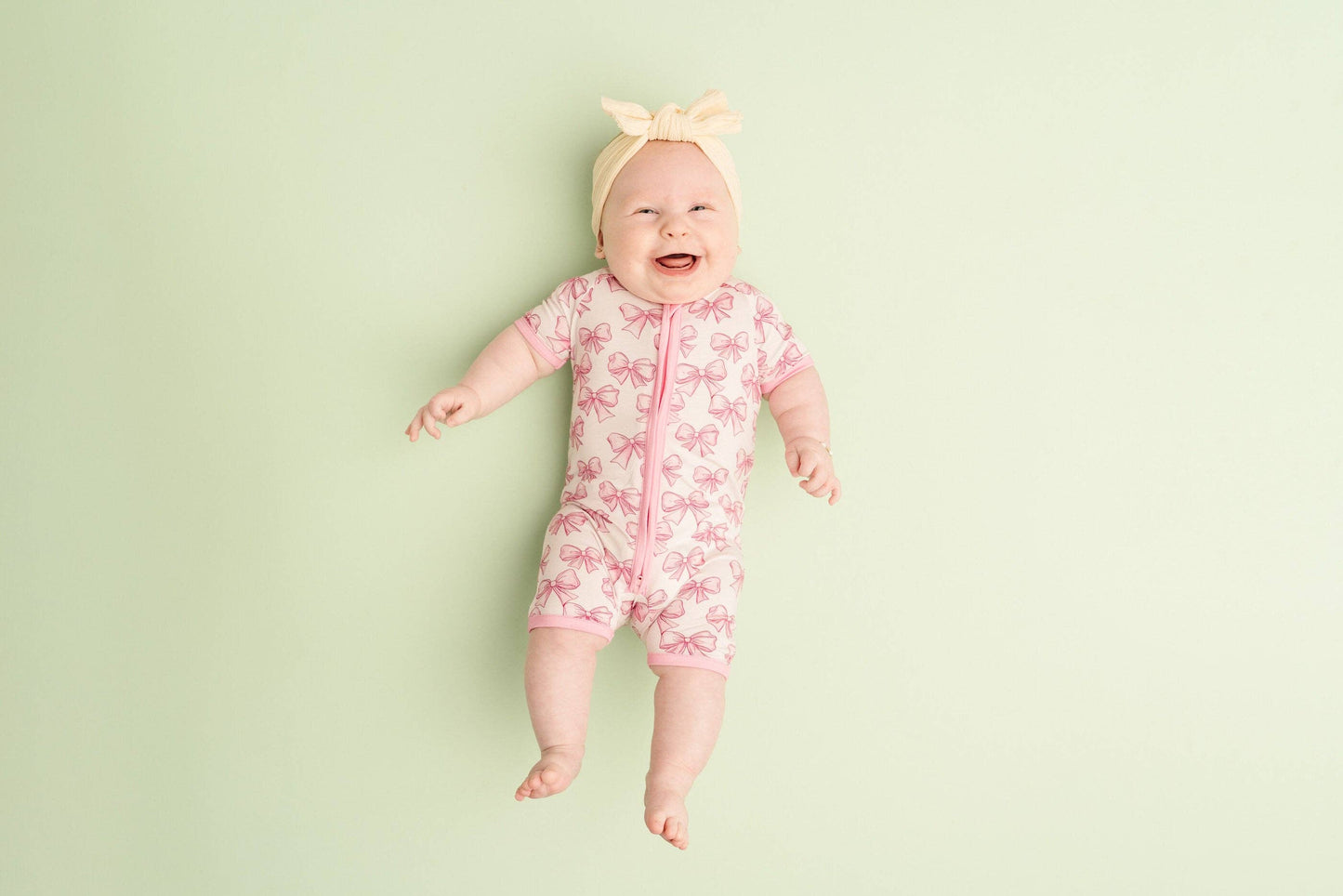 Pretty In Pink Bamboo Short Romper