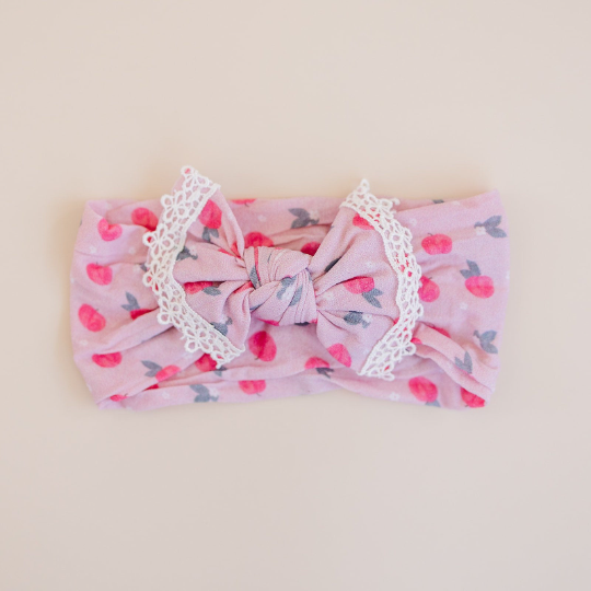 Summer Peachy Eyelet Nylon Headband