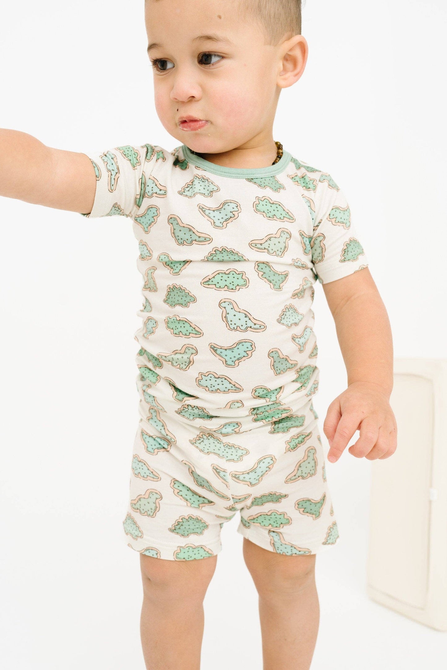 Dino Cookie Bamboo Shorts Set