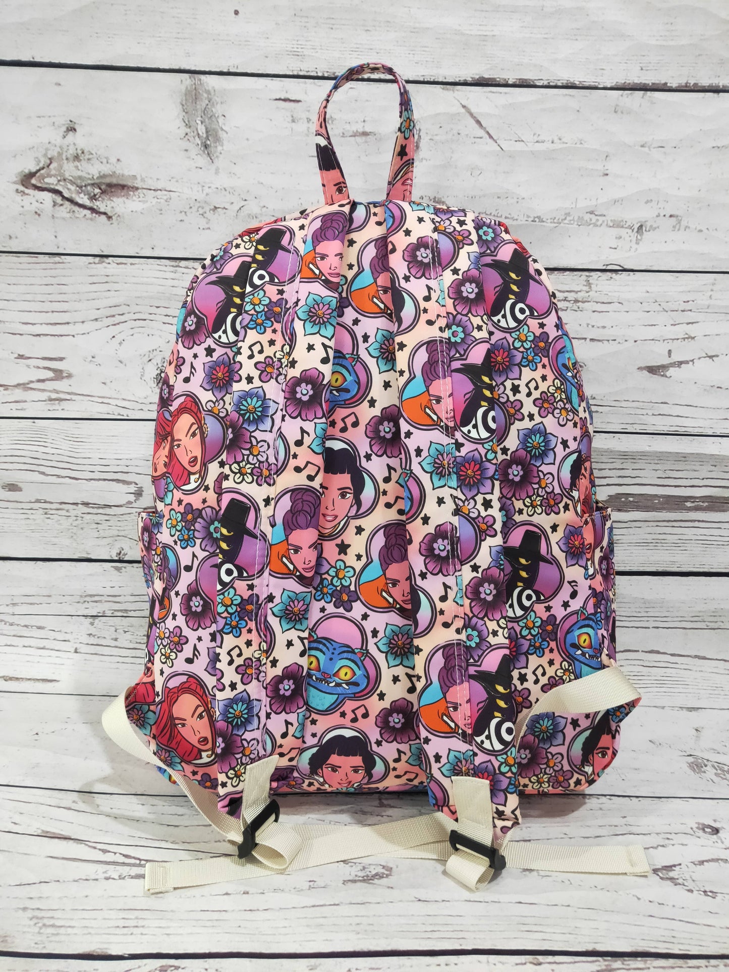 Flower Printed Hunter Kids Girls Book Backpack