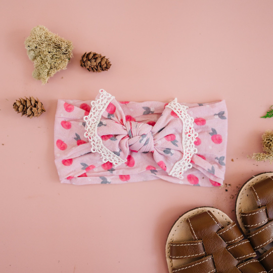 Summer Peachy Eyelet Nylon Headband