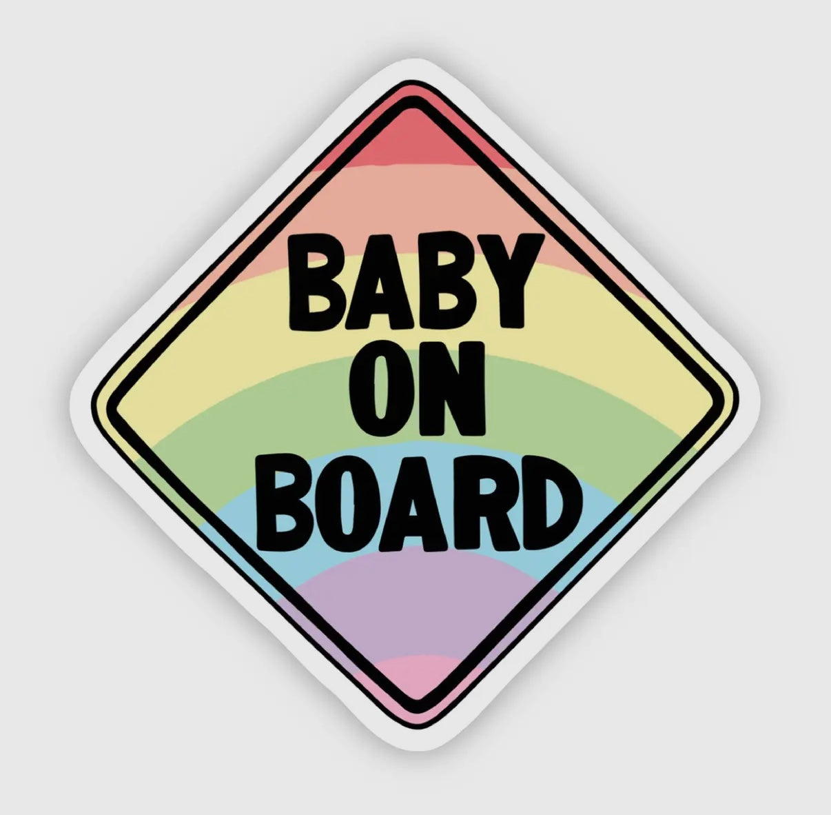 Baby on Board Rainbow Sticker