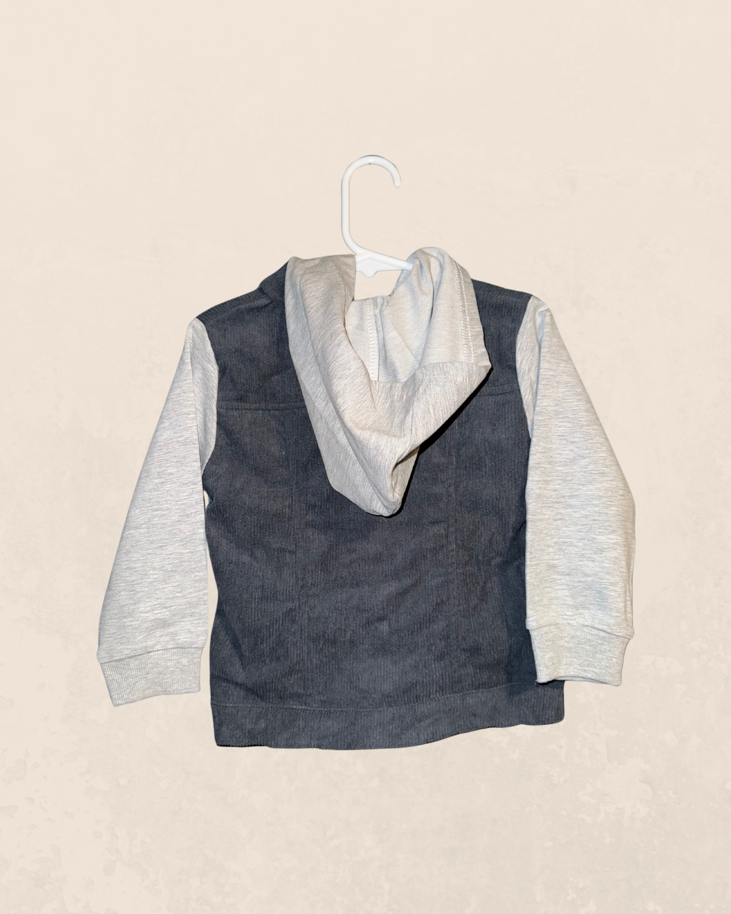 Navy Corduroy Hooded Jacket