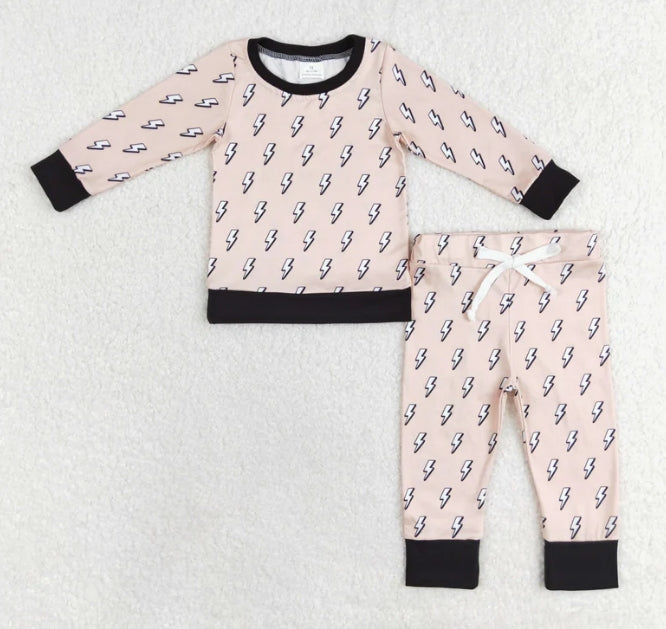 Beige Lightning Bolt Outfit