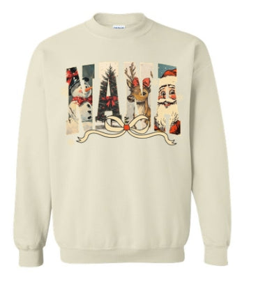 Christmas Bow Sweatshirt (Multiple name options)