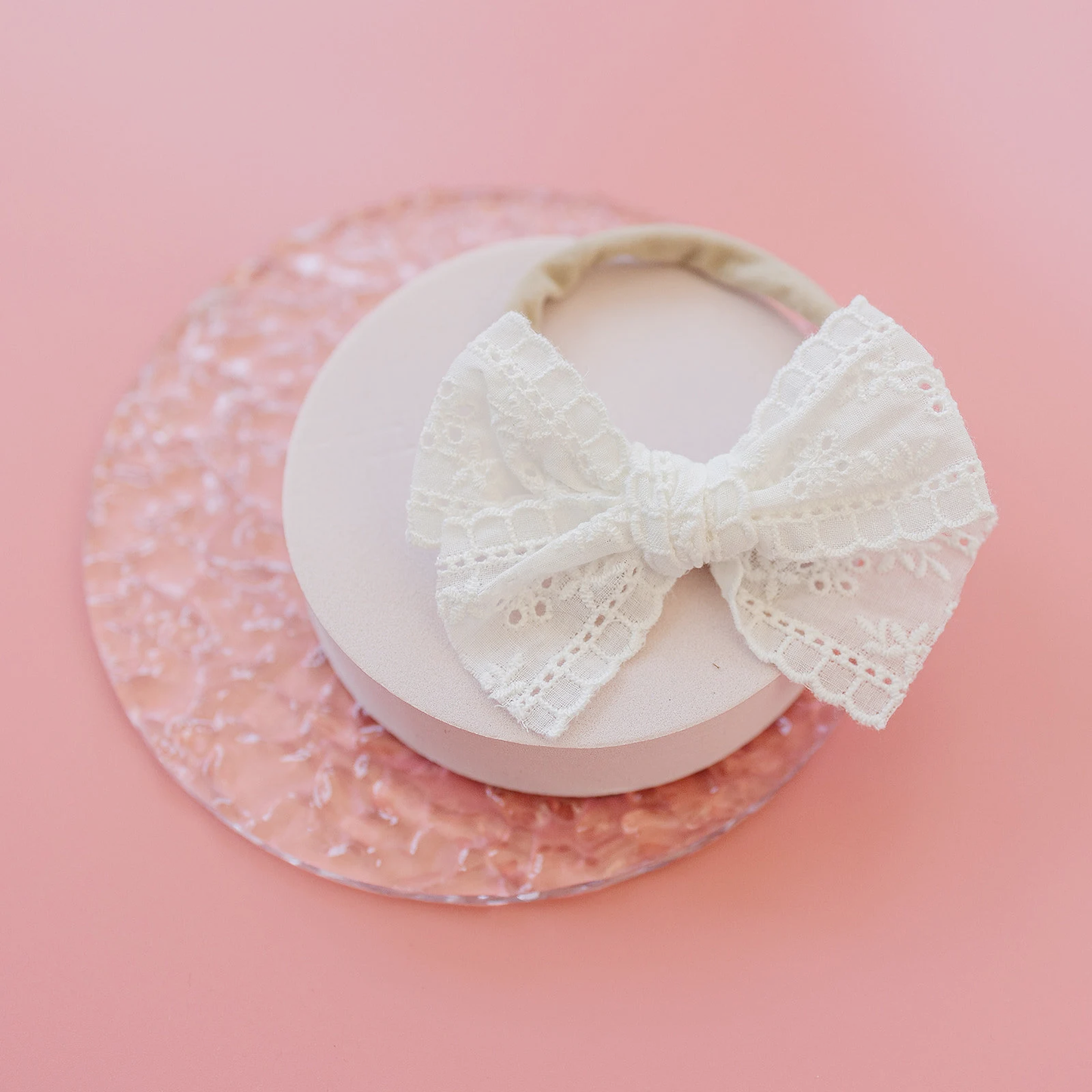 Little Lady Eyelet Baby Bow Headband