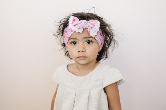 Summer Peachy Eyelet Nylon Headband