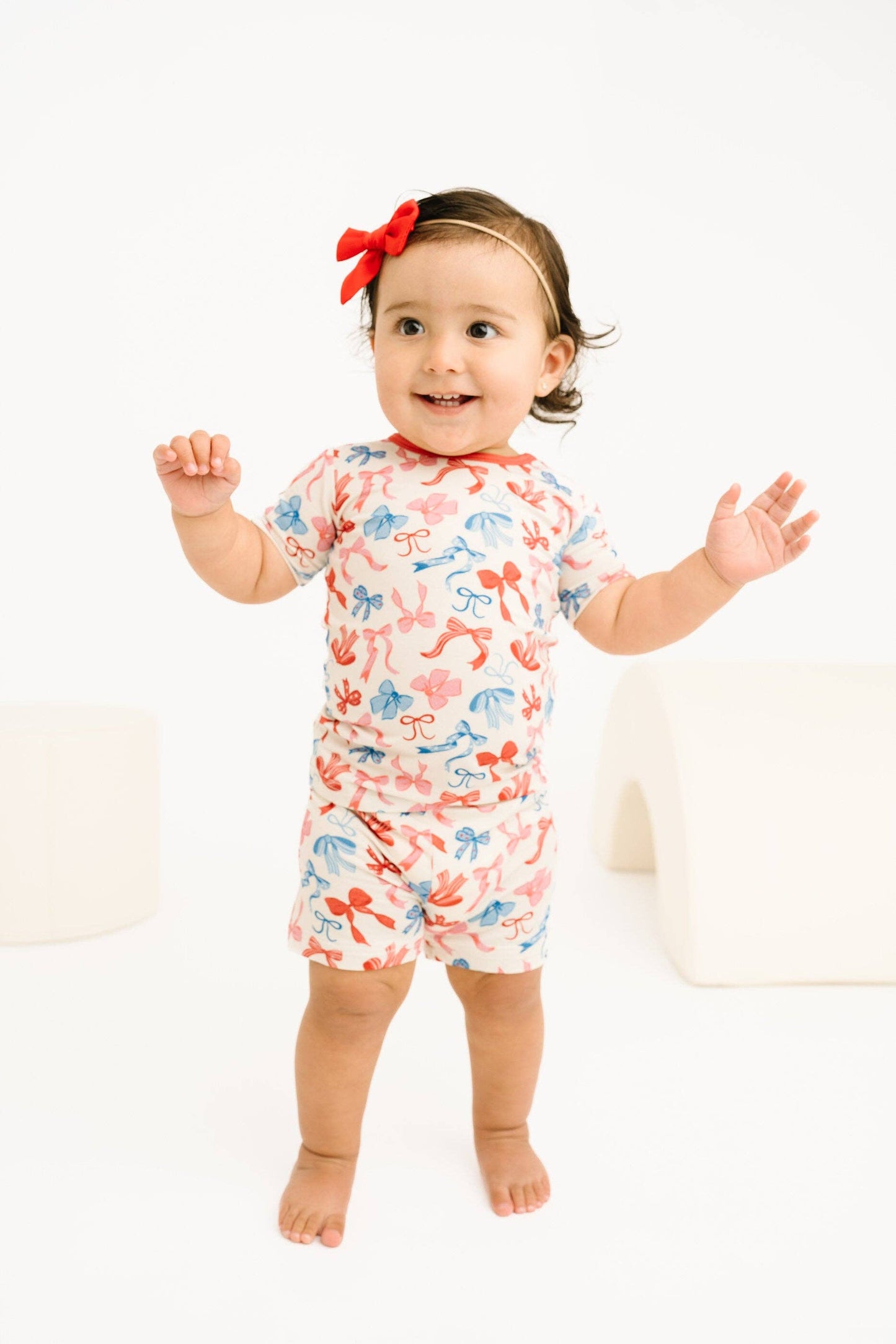 USA Bows Bamboo Shorts Set