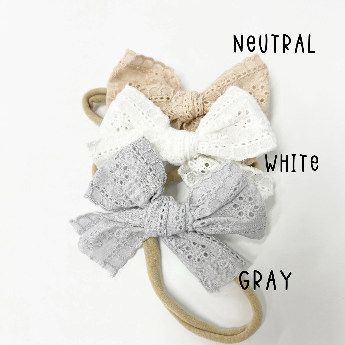 Little Lady Eyelet Baby Bow Headband
