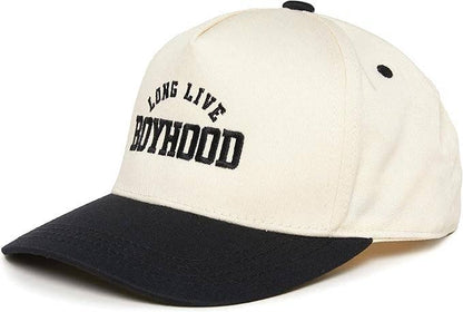 Kids/Baby Two Tone Cap - Long Live Boyhood - Black/Beige