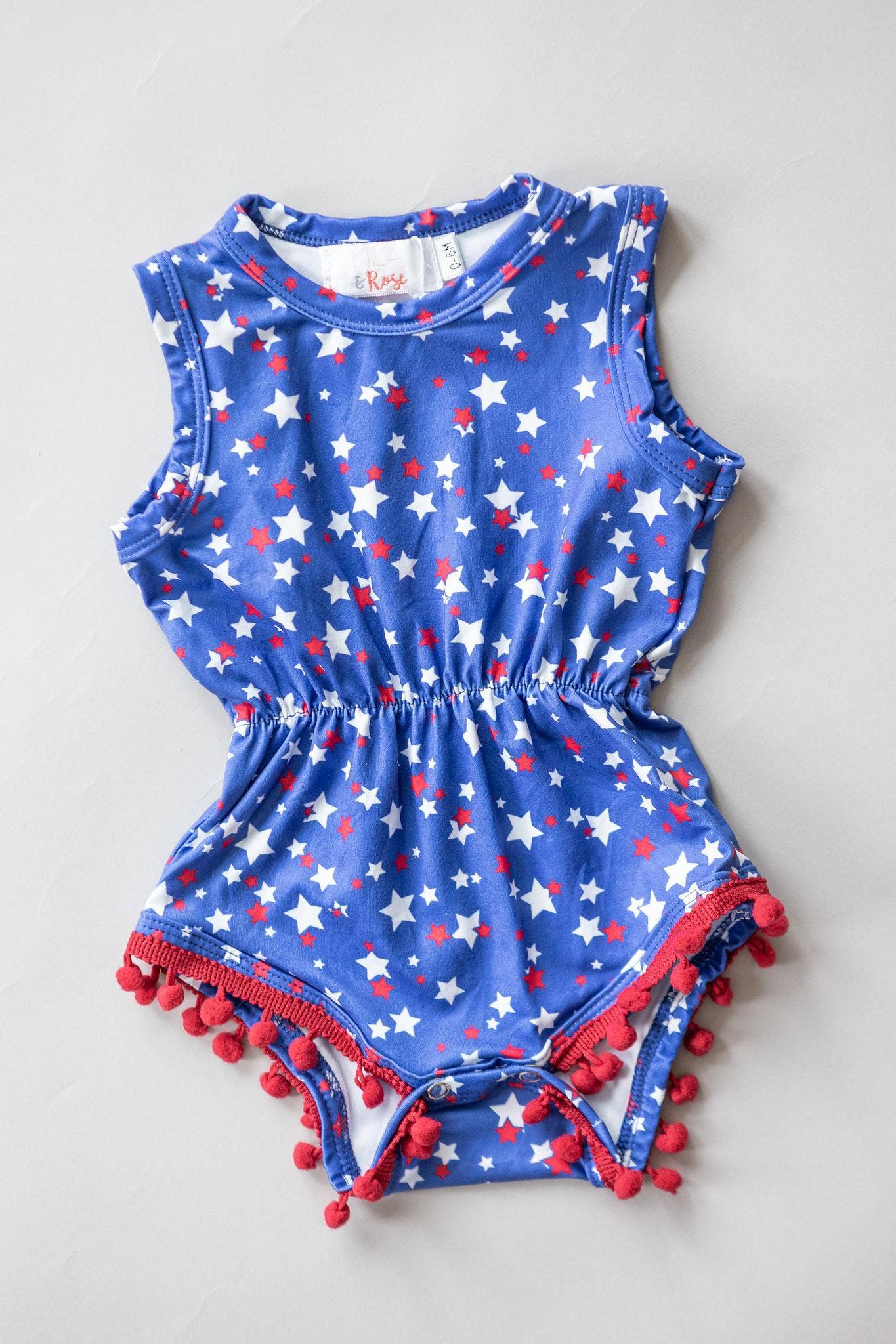 Star Bright Pom Pom Romper