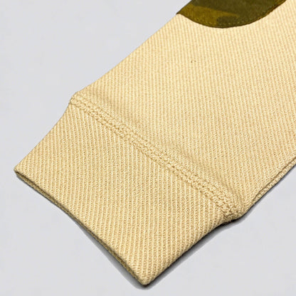 Kapital K Boys Tan Camo Elbow Patch Shawl Collar Sweater (12M–7)