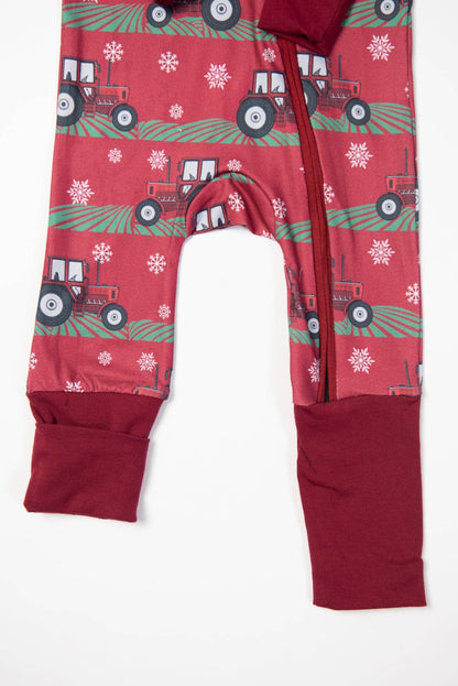 Red Tractor Christmas Baby Zippy