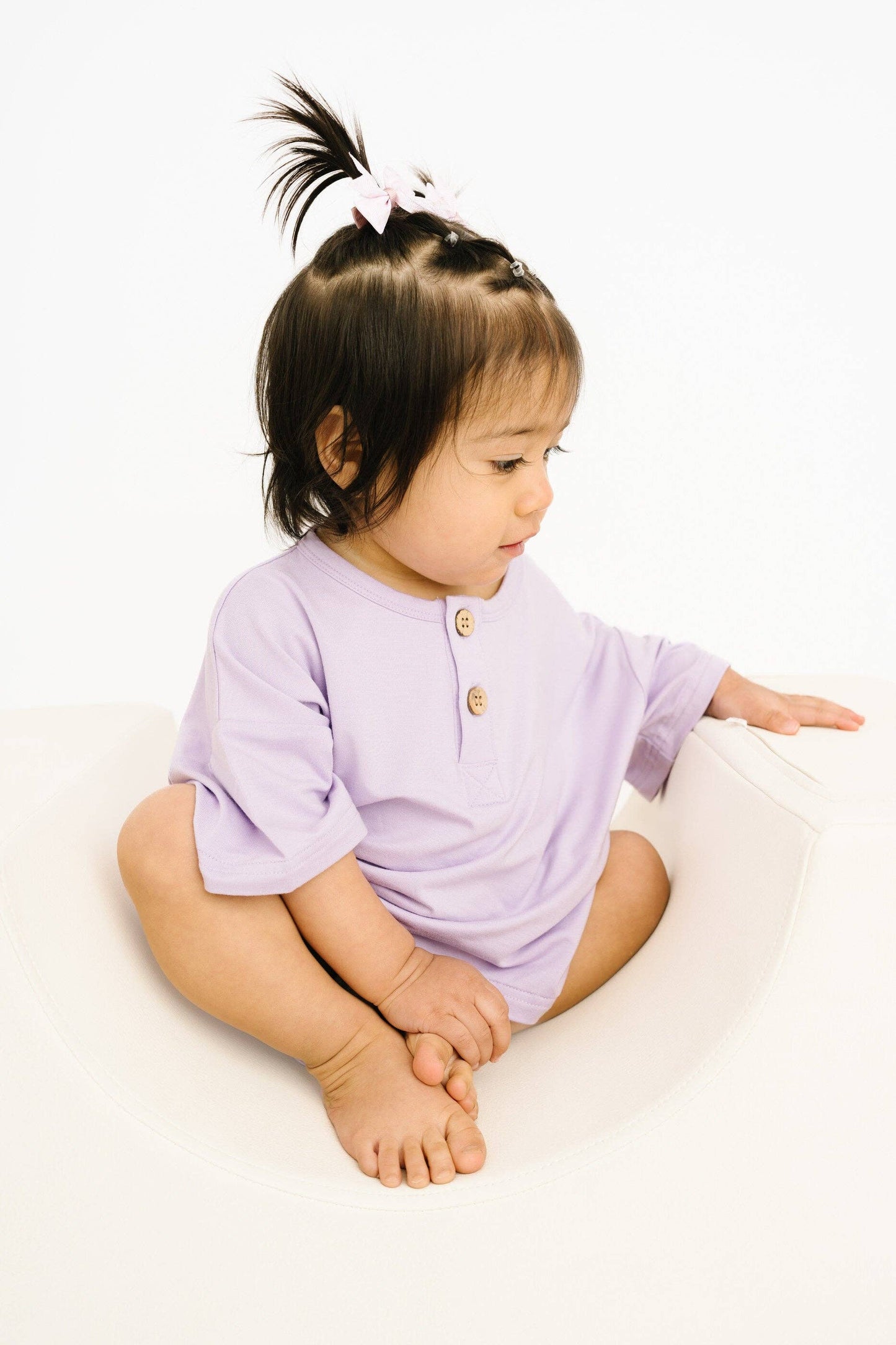 Lilac Bamboo Button Slouchy Set