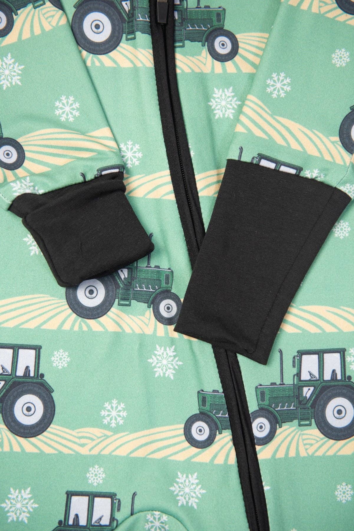 Green Tractor Christmas Baby Zippy