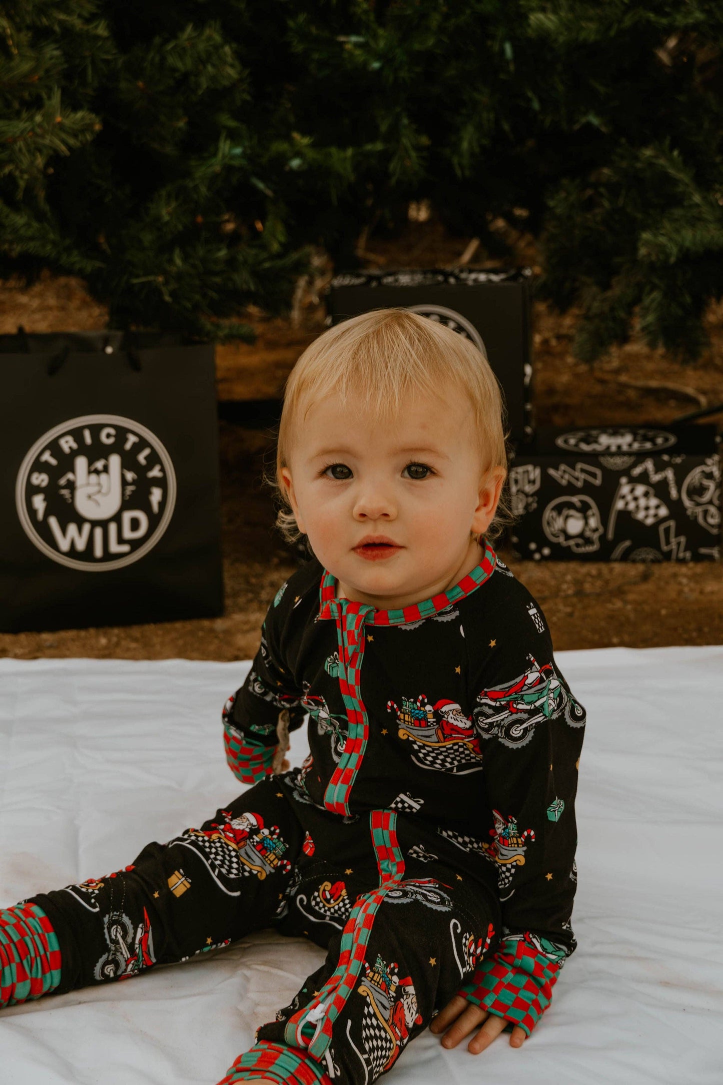 Santas Speedy Sleigh Zip Up Pajamas *PREORDER*