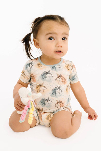Stardust Unicorn Bamboo Shorts Set