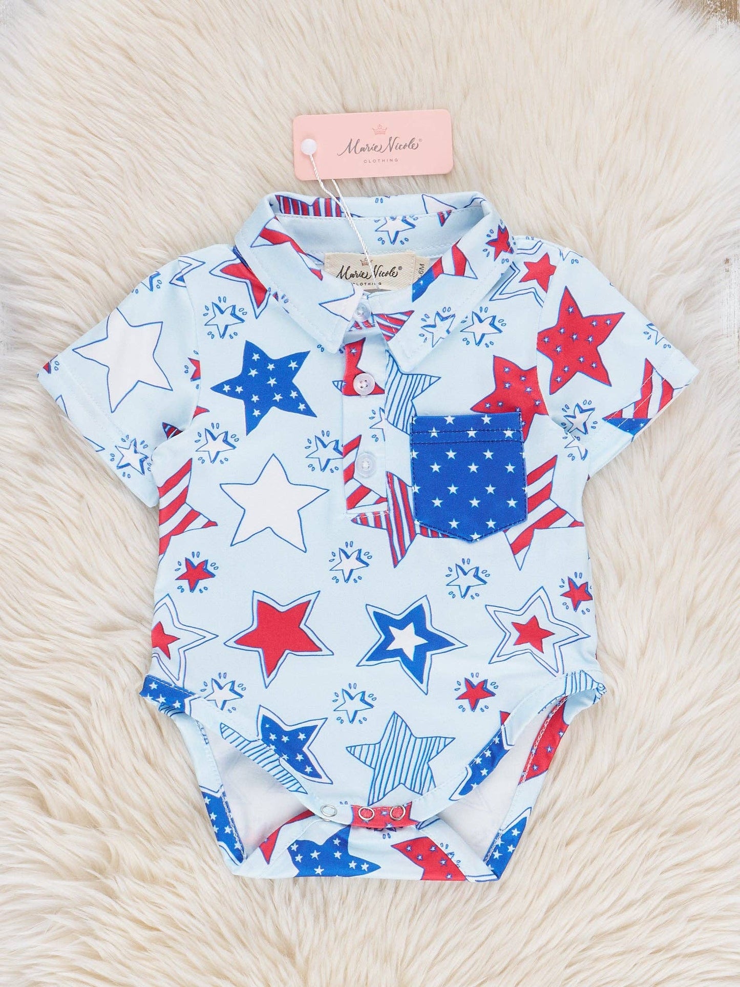 Star Spangled Button Up Bubble