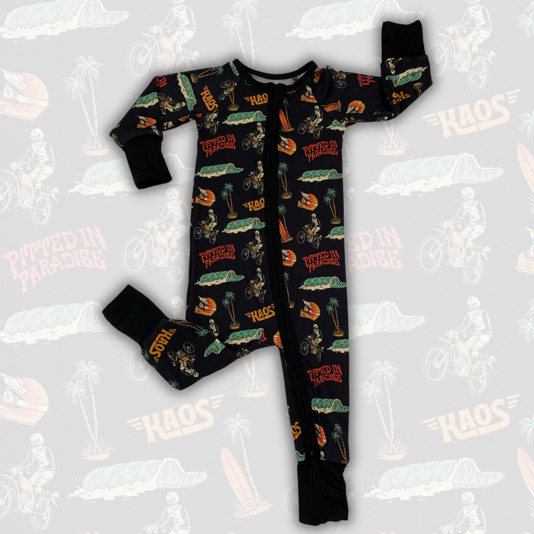 Pitted in Paradise Bamboo Pajama Zip-Up