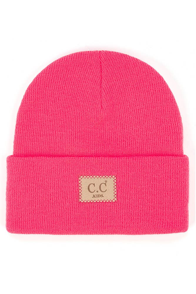 C.C Kids Classic Rib Patch Beanie