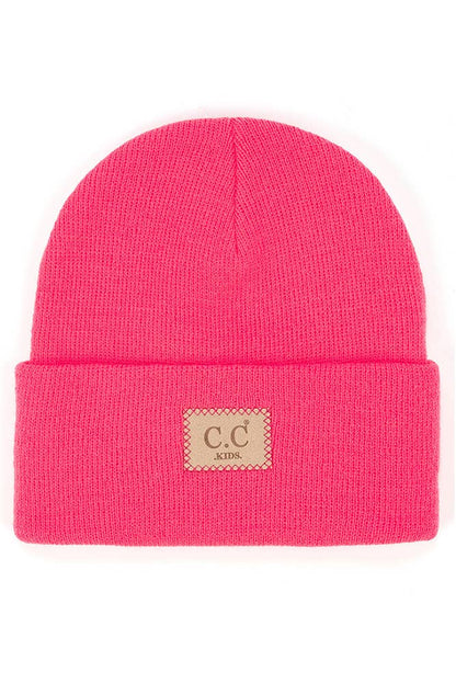 C.C Kids Classic Rib Patch Beanie