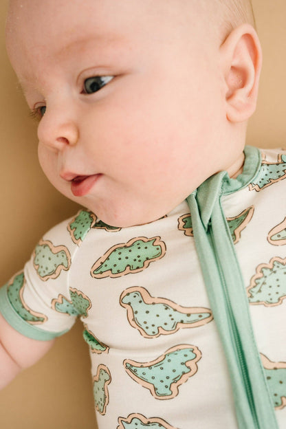 Dino Cookie Bamboo Short Romper
