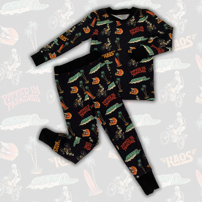 Pitted in Paradise Bamboo Pajamas 2 Piece