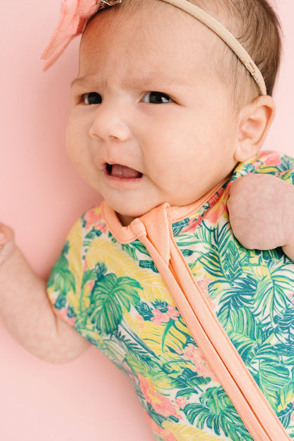 Tropical Bloom Bamboo Short Romper