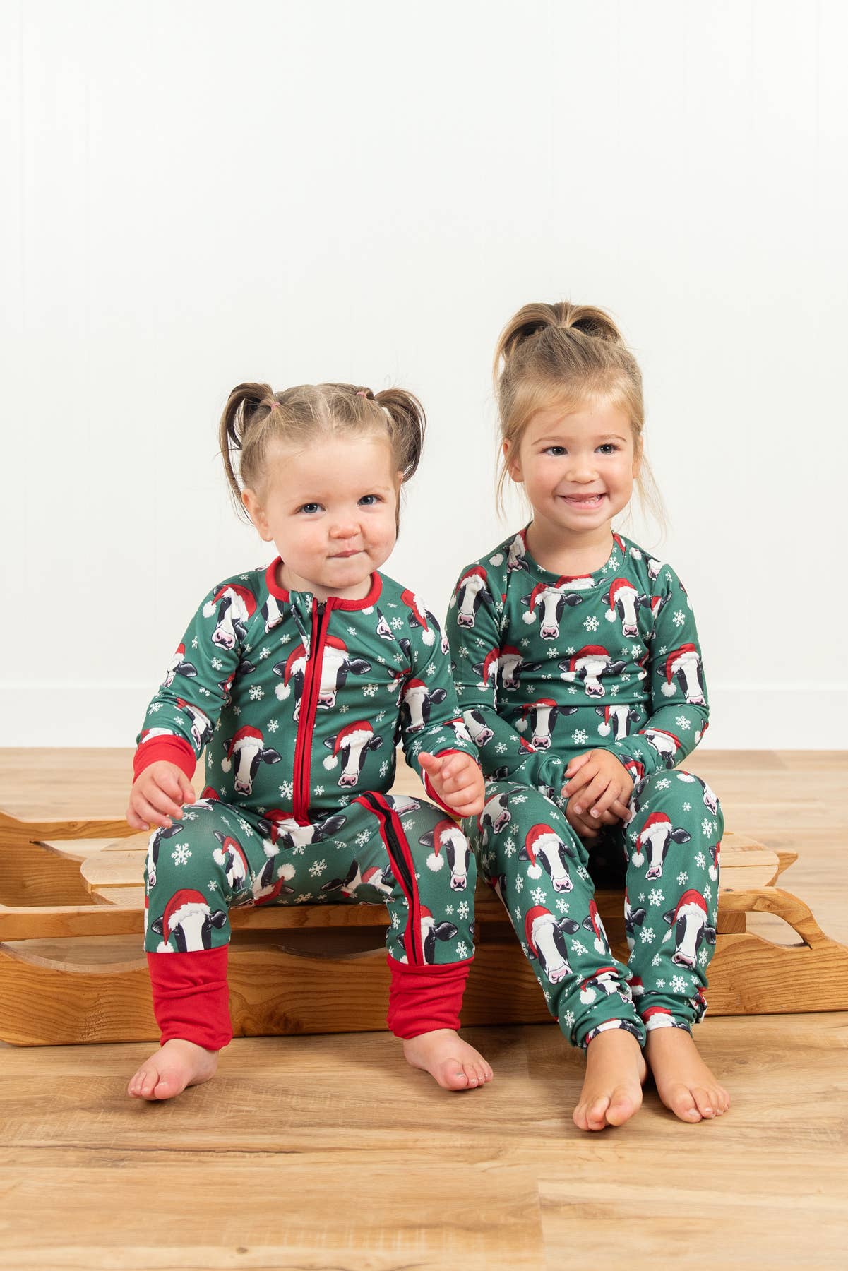 Santa Cows Christmas Baby Zippy