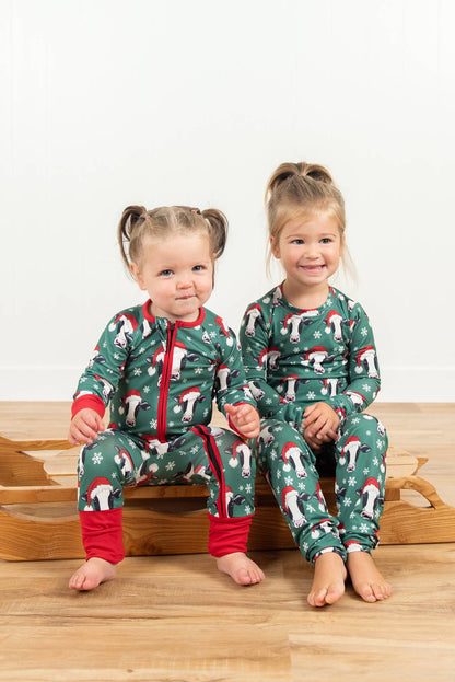 Santa Cows Christmas Baby Zippy
