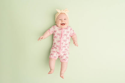 Pretty In Pink Bamboo Short Romper