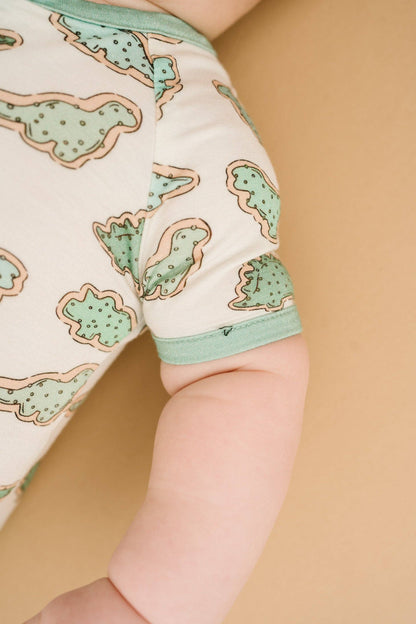 Dino Cookie Bamboo Short Romper