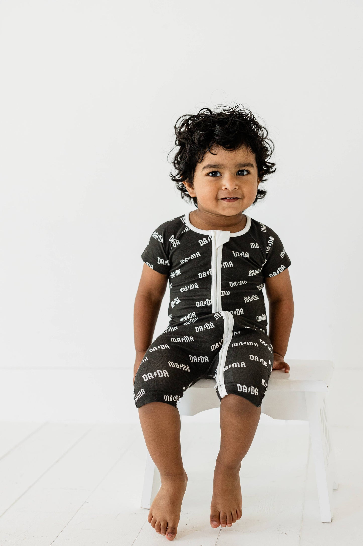 Lightning Bolts Short Bamboo Romper