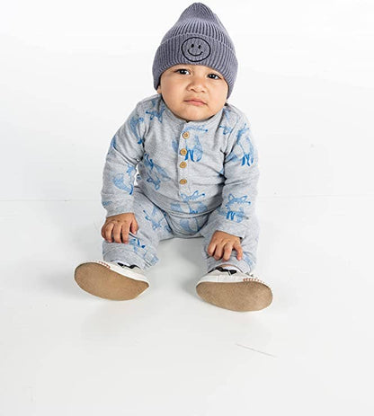Baby Infant Smiley Beanie - Grey