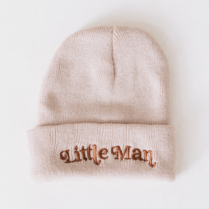 Matching Knit Hats- Little Man- Toddler-Beige