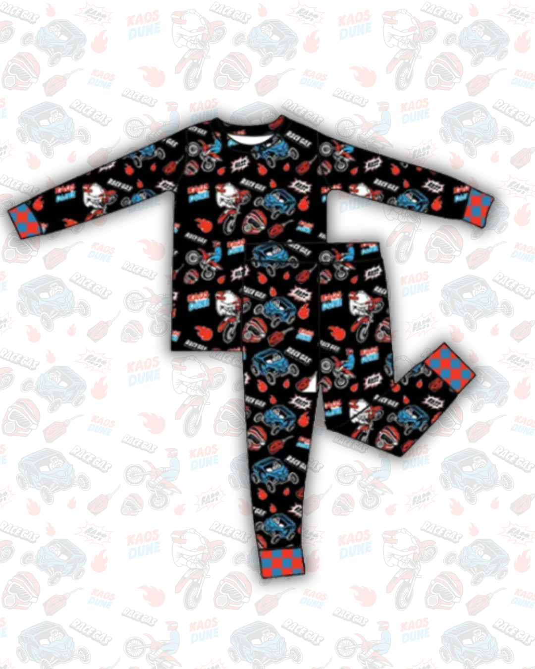 Kaos Race Gas Two-Piece Bamboo Pajamas