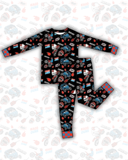 Kaos Race Gas Two-Piece Bamboo Pajamas