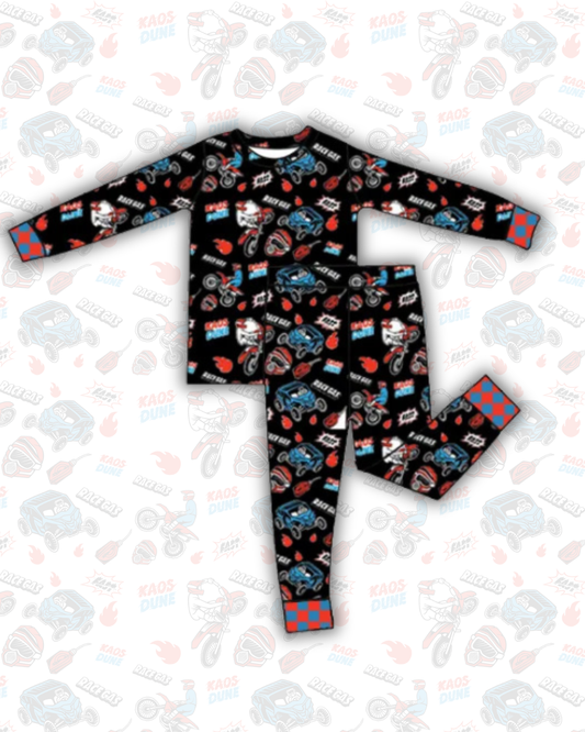 Kaos Race Gas Two-Piece Bamboo Pajamas