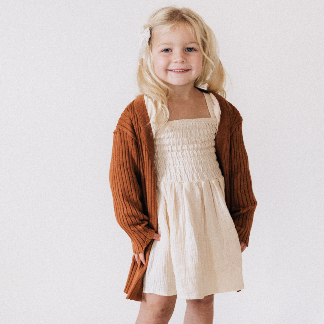 Camel Knit Cardigan Sweater