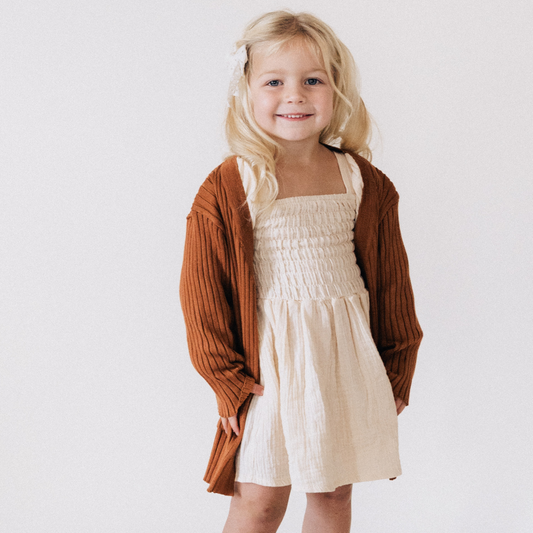 Camel Knit Cardigan Sweater