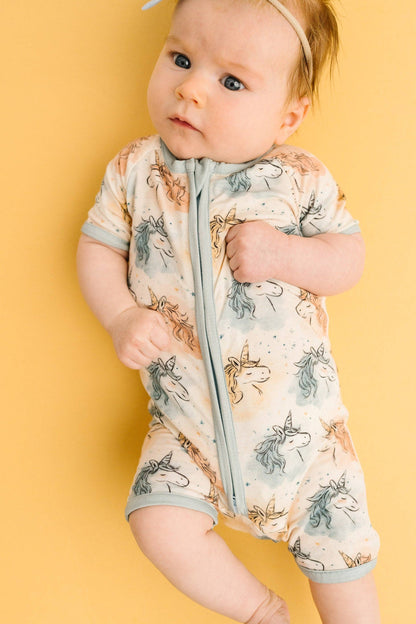 Stardust Unicorn Bamboo Short Romper