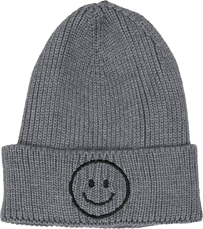 Baby Infant Smiley Beanie - Grey