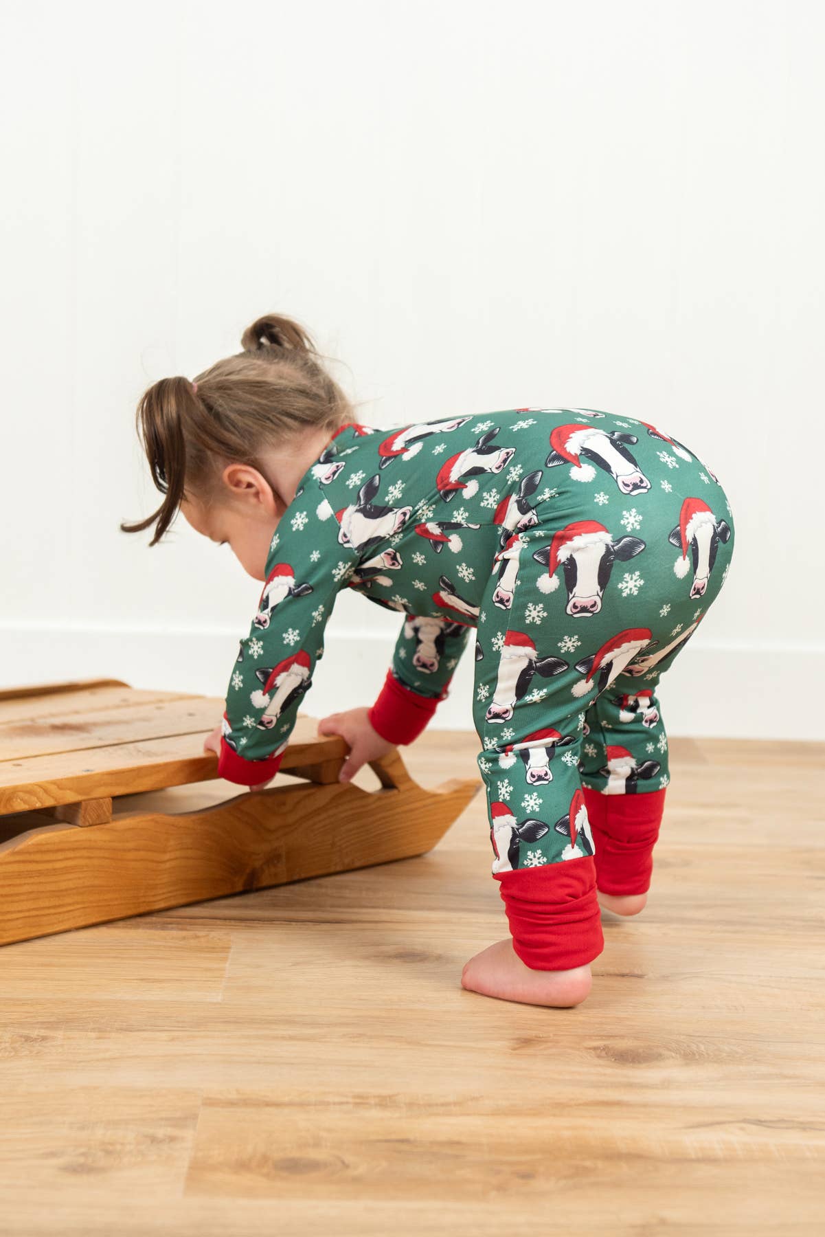 Santa Cows Christmas Baby Zippy