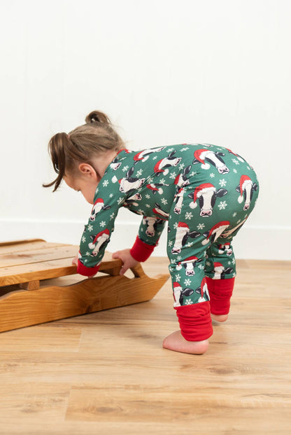 Santa Cows Christmas Baby Zippy