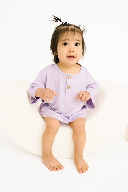 Lilac Bamboo Button Slouchy Set
