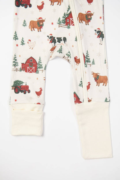 Christmas Barns & Animals Baby Zippy