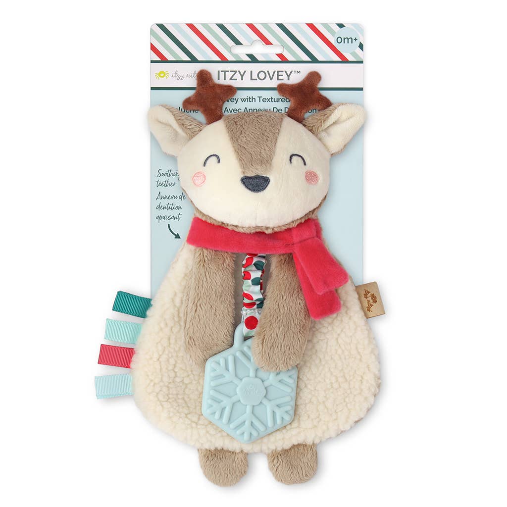 Holiday Reindeer Itzy Lovey™ Plush + Teether Toy