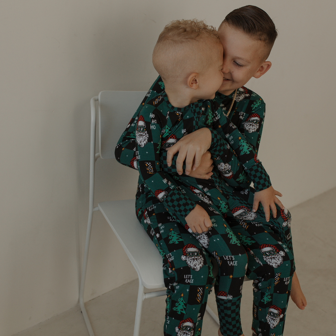 Let's Race Santa Toddler & Youth Pajamas *PREORDER*